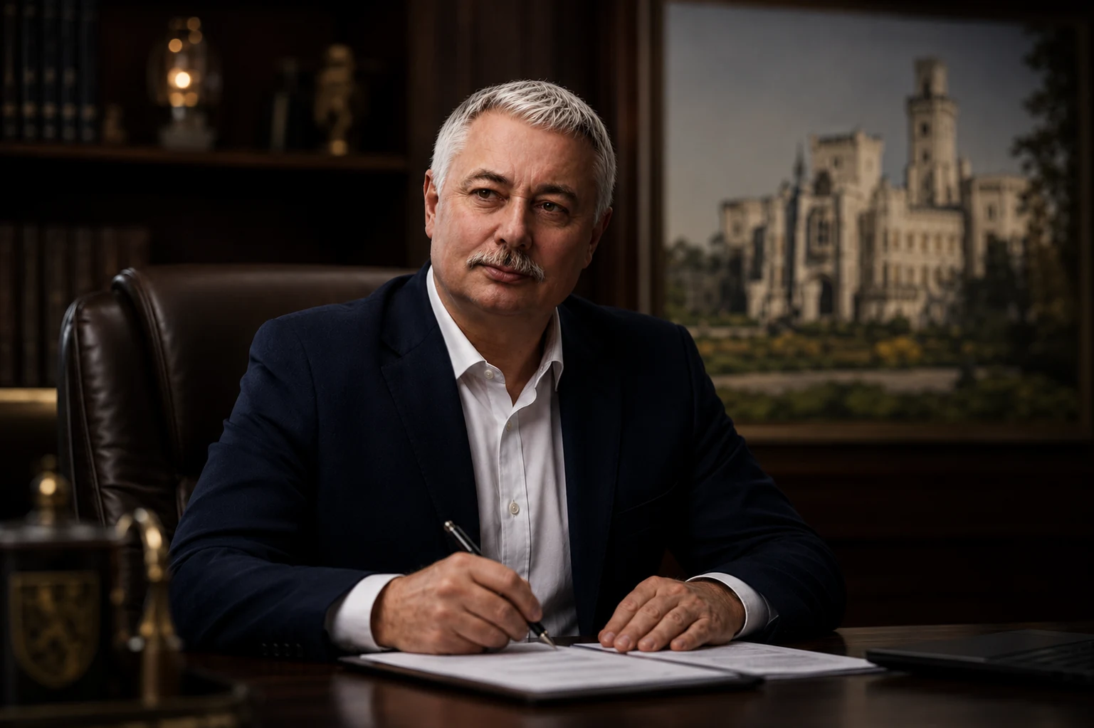 Pavel Dlouhý ve své pracovně v Hluboké nad Vltavou